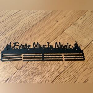 Every Mile Is Magic Medal Hanger - Black